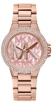  Shop Authentic Michael Kors Camille Three Hand Rose Gold Dial Rose Gold Steel Strap Watch For Women - MK7197 - Luxxuri