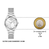  Shop Authentic Guess Luna Silver Dial Silver Steel Strap Watch for Women - GW0308L1 - Luxxuri