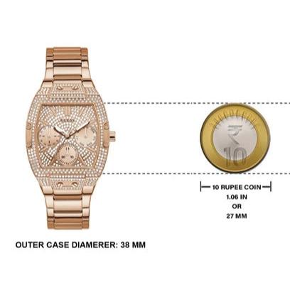 Shop Authentic Guess Raven Diamonds Rose Gold Dial Rose Gold Steel Strap Watch for Women - GW0104L3 - Luxxuri