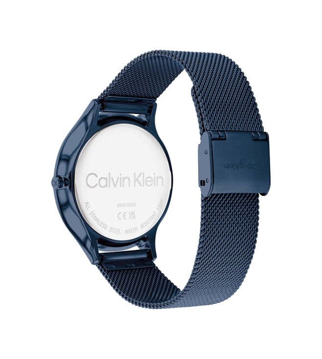  Shop Authentic Calvin Klein Tone Blue Dial Blue NATO Strap Watch for Men - K7K514VN - Luxxuri