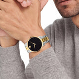  Shop Authentic Movado Museum Classic Black Dial Two Tone Steel Strap Watch for Men - 0607200 - Luxxuri