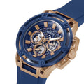  Shop Authentic Guess Matrix Multifunction Blue Dial Blue Rubber Strap Watch for Men - GW0423G4 - Luxxuri