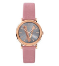  Shop Authentic Versace Virtus Quartz Grey Dial Pink Leather Strap Watch for Women - VEHC00319 - Luxxuri