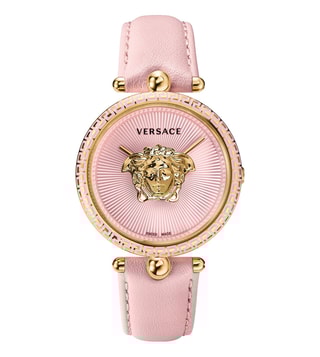  Shop Authentic Versace Palazzo Empire Pink Dial Pink Leather Strap Watch for Women - VCO030017 - Luxxuri