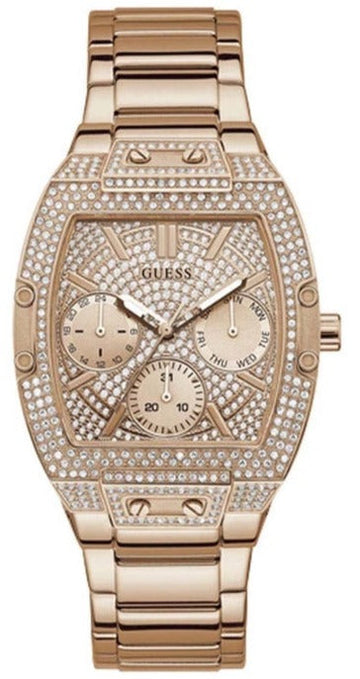  Shop Authentic Guess Raven Diamonds Rose Gold Dial Rose Gold Steel Strap Watch for Women - GW0104L3 - Luxxuri
