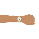  Shop Authentic Fossil Jacqueline Analog Moonphase Mother of Pearl White Dial Two Tone Steel Strap Watch for Women - ES5166 - Luxxuri