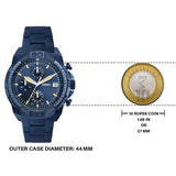  Shop Authentic Fossil Bronson Chronograph Blue Dial Blue Steel Strap Watch for Men - FS5916 - Luxxuri