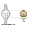 Shop Authentic Fossil Neutra Chronograph Silver Dial Silver Steel Strap Watch for Women - ES5217 - Luxxuri
