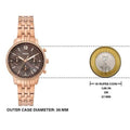  Shop Authentic Fossil Neutra Chronograph Mother of Pearl Brown Dial Rose Gold Steel Strap Watch for Women - ES5218 - Luxxuri