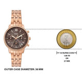  Shop Authentic Fossil Neutra Chronograph Mother of Pearl Brown Dial Rose Gold Steel Strap Watch for Women - ES5218 - Luxxuri