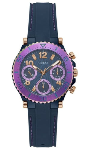  Shop Authentic Guess Cosmic Multifunction Blue Dial Blue Silicone Strap Watch For Women - GW0466L2 - Luxxuri