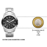  Shop Authentic Fossil Grant Chronograph Black Dial Silver Steel Strap Watch for Men - FS4736 - Luxxuri