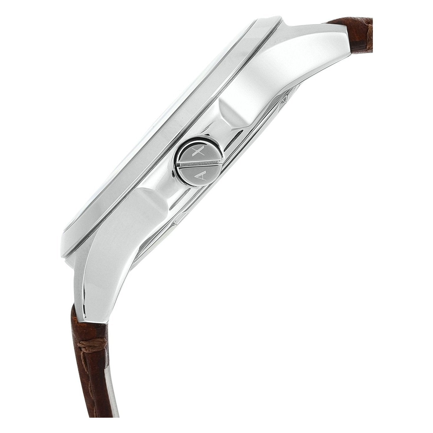  Shop Authentic Armani Exchange Hampton Chronograph Blue Dial Brown Leather Strap Watch For Men - AX2133 - Luxxuri