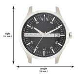  Shop Authentic Armani Exchange Hampton Chronograph Black Dial Silver Steel Strap Watch For Men - AX2103 - Luxxuri