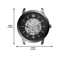  Shop Authentic Fossil Neutra Automatic Skeleton Black Dial Grey Mesh Strap Watch for Men - ME3185 - Luxxuri
