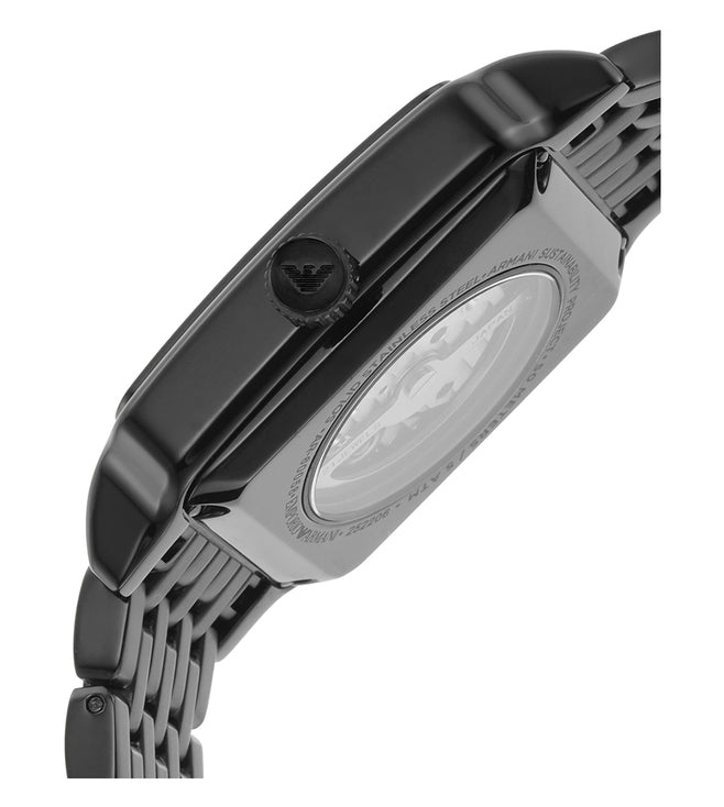  Shop Authentic Emporio Armani Meccanico Black Dial Black Steel Strap Watch For Men - AR60058 - Luxxuri