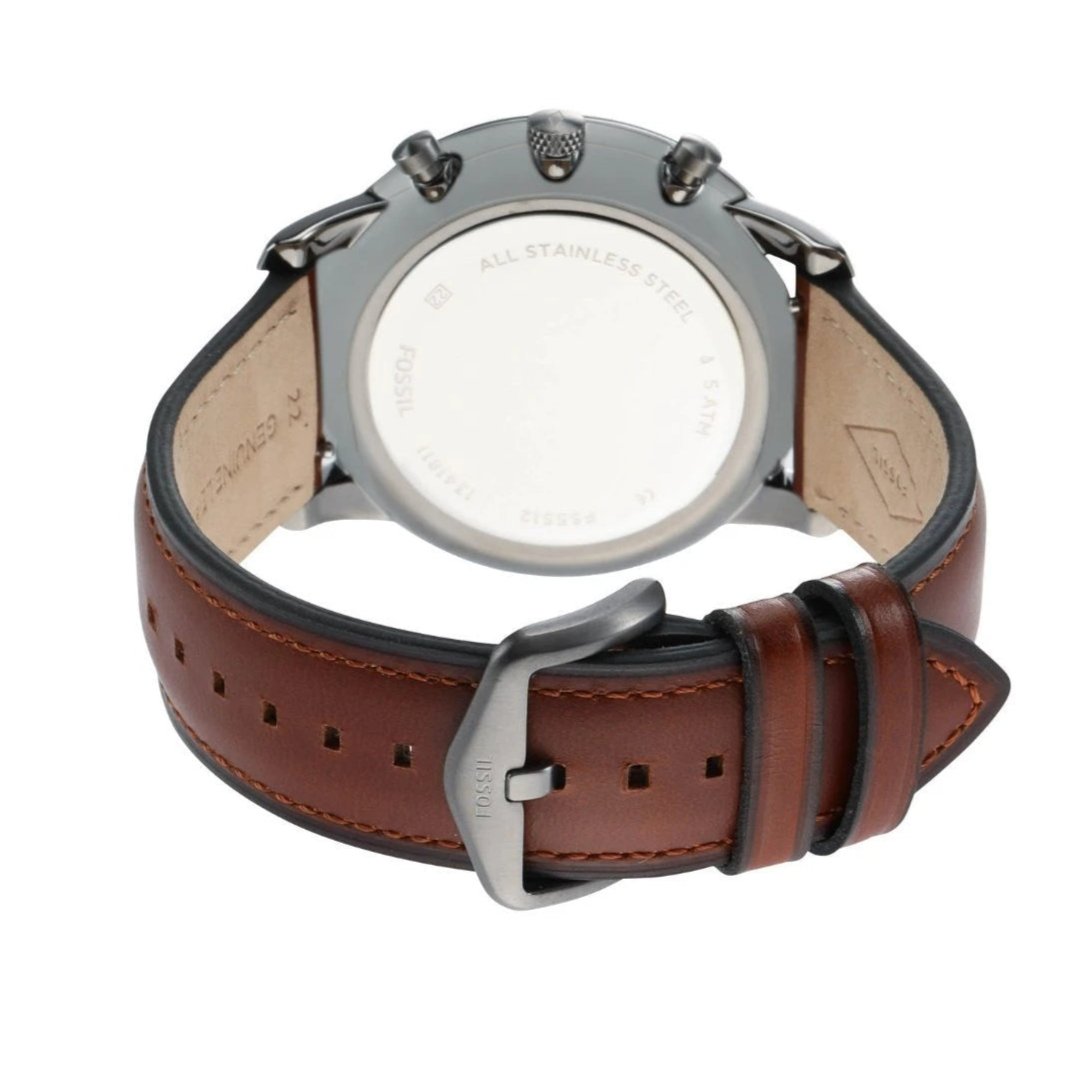  Shop Authentic Fossil Neutra Chronograph Grey Dial Brown Leather Strap Watch for Men - FS5512 - Luxxuri