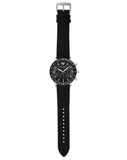  Shop Authentic Emporio Armani Mario Chronograph Black Dial Black Leather Strap Watch For Men - AR11243 - Luxxuri