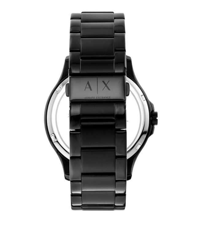  Shop Authentic Armani Exchange Hampton Black Dial Black Steel Strap Watch For Men - AX7101 - Luxxuri
