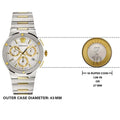  Shop Authentic Versace Greca Chronograph White Dial Two Tone Steel Strap Watch For Men - VEZ900321 - Luxxuri