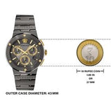  Shop Authentic Versace Greca Icon Quartz Black Dial Black Steel Strap Watch For Men - VEZ900521 - Luxxuri