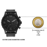  Shop Authentic Fossil Nate Chronograph Black Dial Black Leather Strap Watch for Men - JR1354 - Luxxuri