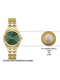  Shop Authentic Guess Cosmo Diamonds Green Dial Gold Steel Strap Watch for Women - GW0033L8 - Luxxuri