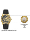  Shop Authentic Guess Gadget Gold Dial Black Leather Strap Watch for Men - GW0570G1 - Luxxuri