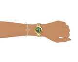  Shop Authentic Guess Cosmo Chronograph Green Dial Gold Steel Strap Watch For Women - GW0465L5 - Luxxuri