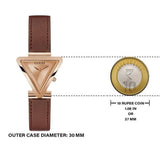  Shop Authentic Guess Fame Quartz Rose Gold Dial Brown Leather Strap Watch For Women - GW0548L2 - Luxxuri