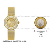  Shop Authentic Guess Dream Quartz Gold Dial Gold Mesh Strap Watch For Women - GW0550L2 - Luxxuri