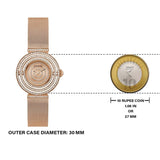  Shop Authentic Guess Dream Crystals Rose Gold Dial Rose Gold Mesh Bracelet Watch For Women - GW0550L3 - Luxxuri