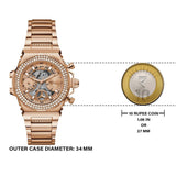  Shop Authentic Guess Fusion Chronograph Rose Gold Dial Rose Gold Steel Strap Watch for Women - GW0552L3 - Luxxuri