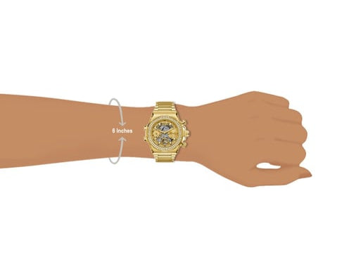  Shop Authentic Guess Fusion Chronograph Gold Dial Gold Steel Strap Watch for Women - GW0552L2 - Luxxuri