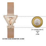  Shop Authentic Guess Fame Diamonds Rose Gold Dial Rose Gold Mesh Bracelet Watch for Women - GW0508L3 - Luxxuri