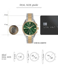  Shop Authentic Emporio Armani Claudio Chronograph Green Dial Two Tone Steel Strap Watch For Women - AR11511 - Luxxuri