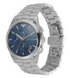  Shop Authentic Emporio Armani Chronograph Blue Dial Silver Steel Strap Watch For Men - AR11528 - Luxxuri