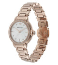 Emporio Armani Aira Three Hand Mother of Pearl Dial Rose Gold Steel Strap Watch For Women - AR11523