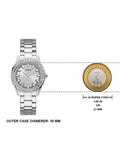  Shop Authentic Guess Sparkler Diamonds Silver Dial Silver Steel Strap Watch for Women - GW0111L1 - Luxxuri