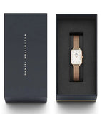  Shop Authentic Daniel Wellington Quadro Melrose White Dial Gold Mesh Strap Watch For Women - DW00100431 - Luxxuri