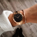  Shop Authentic Daniel Wellington Iconic Link Black Dial Rose Gold Steel Strap Watch for Women - DW00100212 - Luxxuri