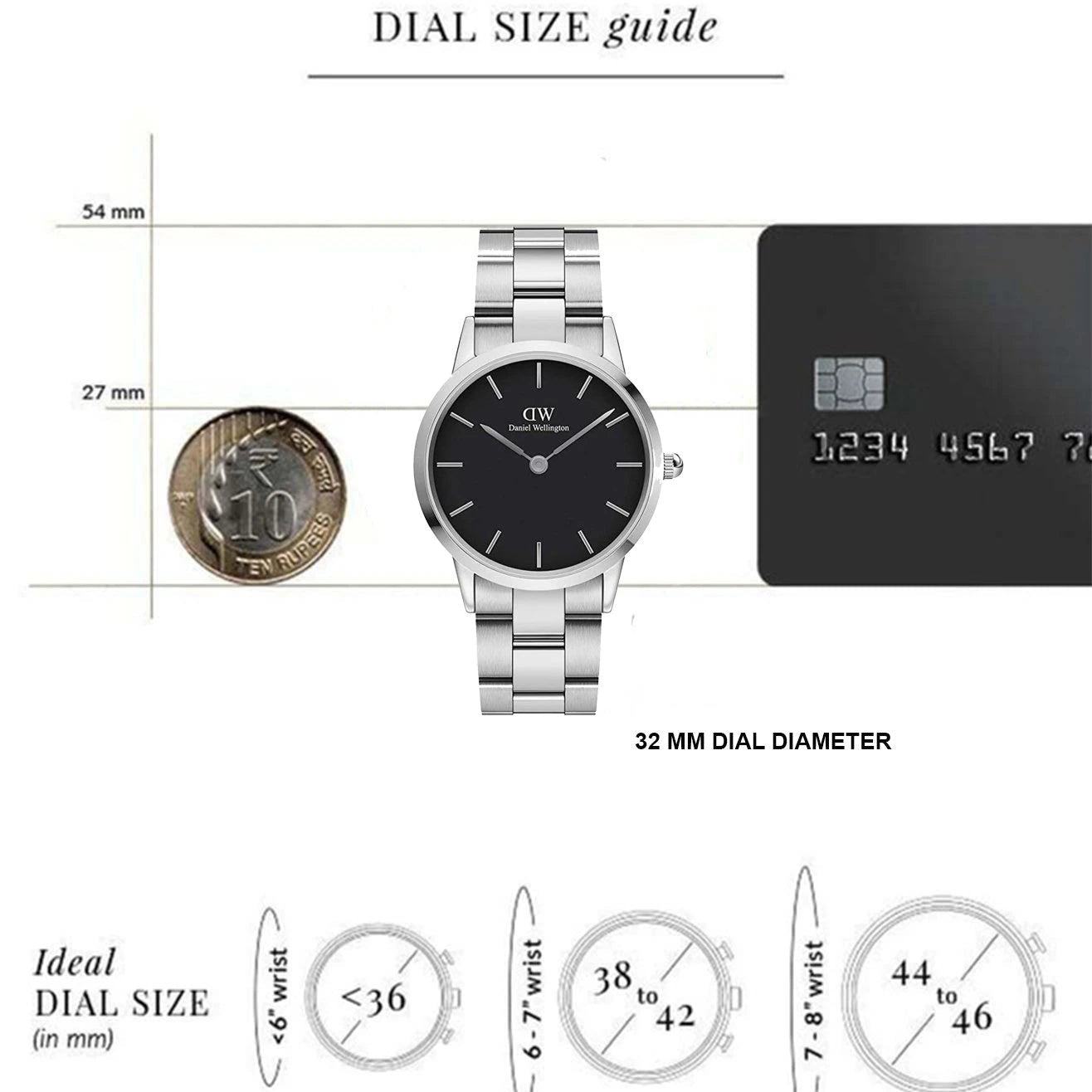  Shop Authentic Daniel Wellington Iconic Link Black Dial Silver Steel Strap Watch For Women - DW00100206 - Luxxuri
