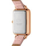  Shop Authentic Daniel Wellington Quadro Pressed Mother of Pearl Pink Dial Pink Leather Strap Watch For Women - DW00100508 - Luxxuri