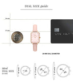  Shop Authentic Daniel Wellington Quadro Pressed Mother of Pearl Pink Dial Pink Leather Strap Watch For Women - DW00100508 - Luxxuri