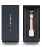  Shop Authentic Daniel Wellington Quadro Pressed Mother of Pearl Pink Dial Pink Leather Strap Watch For Women - DW00100508 - Luxxuri