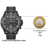  Shop Authentic Hugo Boss Troper Chronograph Grey Dial Grey Steel Strap Watch For Men - 1514058 - Luxxuri