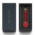  Shop Authentic Daniel Wellington Petite Red Dial Red Leather Strap Watch For Women - DW00100405 - Luxxuri