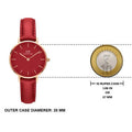  Shop Authentic Daniel Wellington Petite Red Dial Red Leather Strap Watch For Women - DW00100405 - Luxxuri