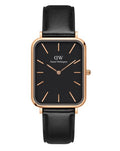  Shop Authentic Daniel Wellington Quadro Black Dial Black Leather Strap Watch For Women  - DW00100449 - Luxxuri