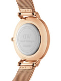  Shop Authentic Daniel Wellington Petite Melrose Pink Dial Rose Gold Mesh Strap Watch For Women - DW00100368 - Luxxuri